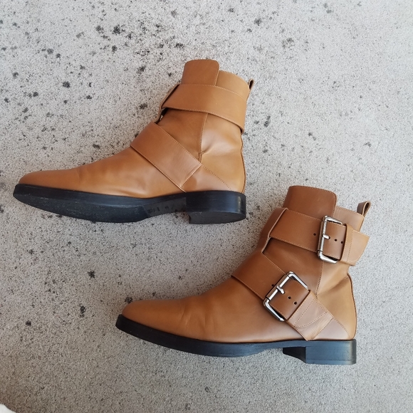 Pierre Hardy Tan Calfskin Leather Buckle Boots S1 - Picture 4 of 6